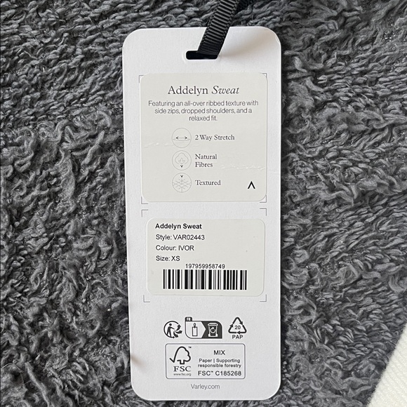 Varley Off-White Ribbed Pullover - Picture 5 of 5